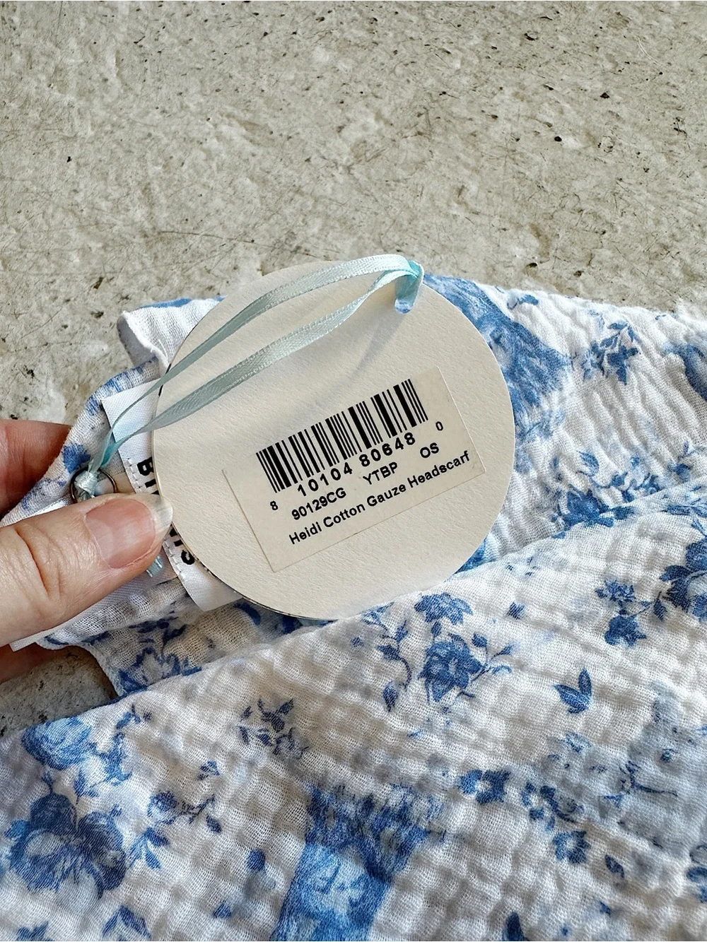 NWOT Frankie's Bikinis x Gigi Hadid Yomi Toile Blue Bikini Set + NWT Head Scarf